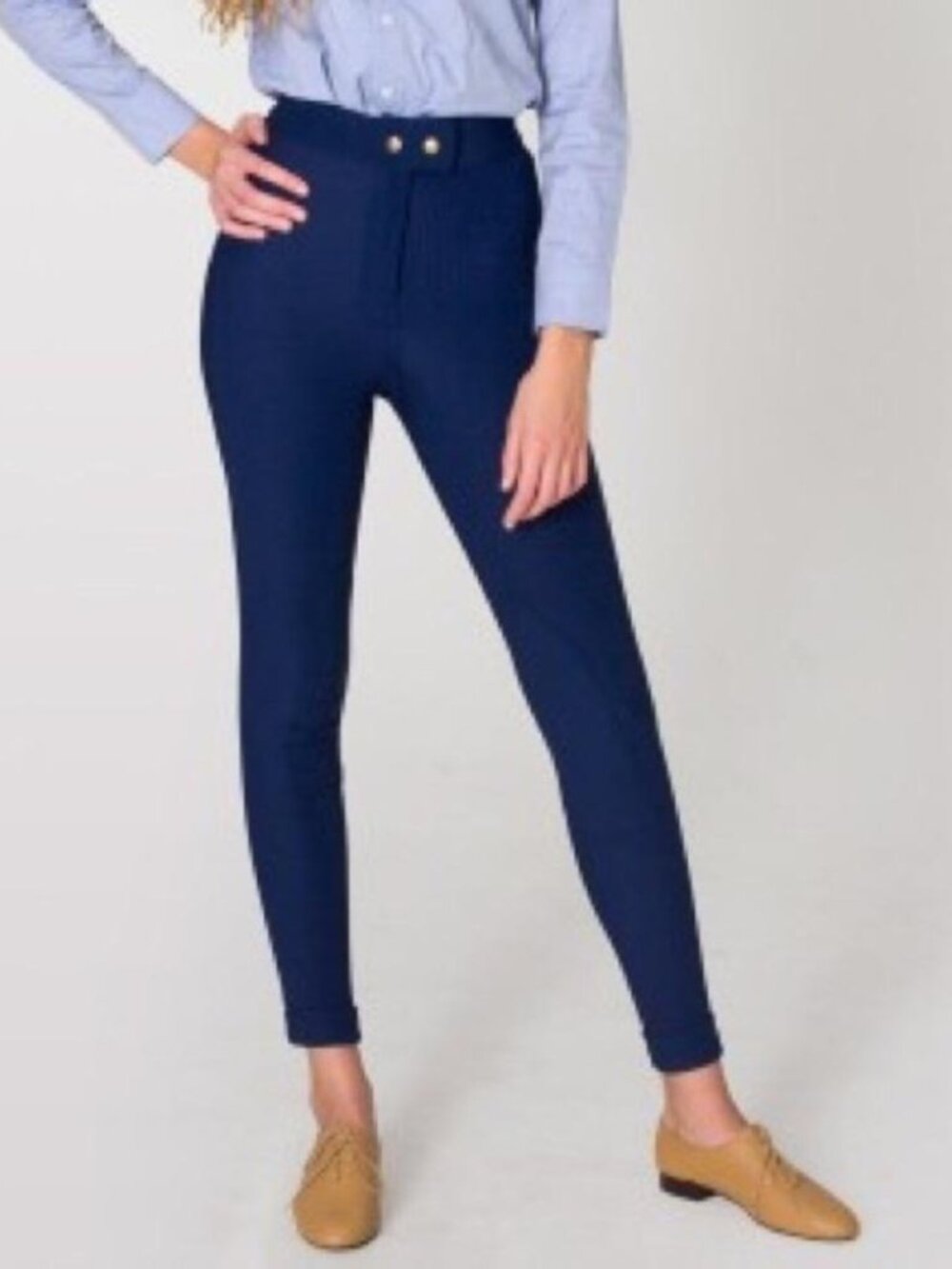 NWOT American Apparel Navy Blue Riding Pants Leggings L